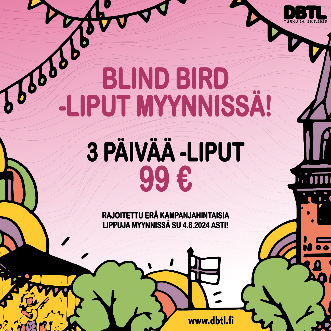 Huippuedulliset BLIND BIRD -liput DBTL 2025 -tapahtumaan on avattu myyntiin!