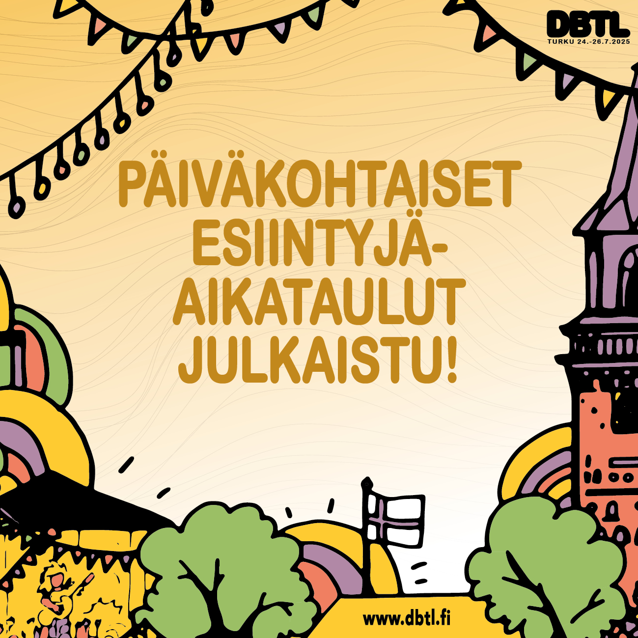Päiväkohtaiset esiintyjäaikataulut on julkaistu!