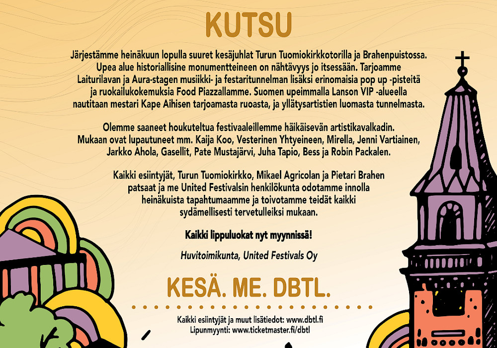 KUTSU: Tervetuloa DBTL-festivaaleille!
