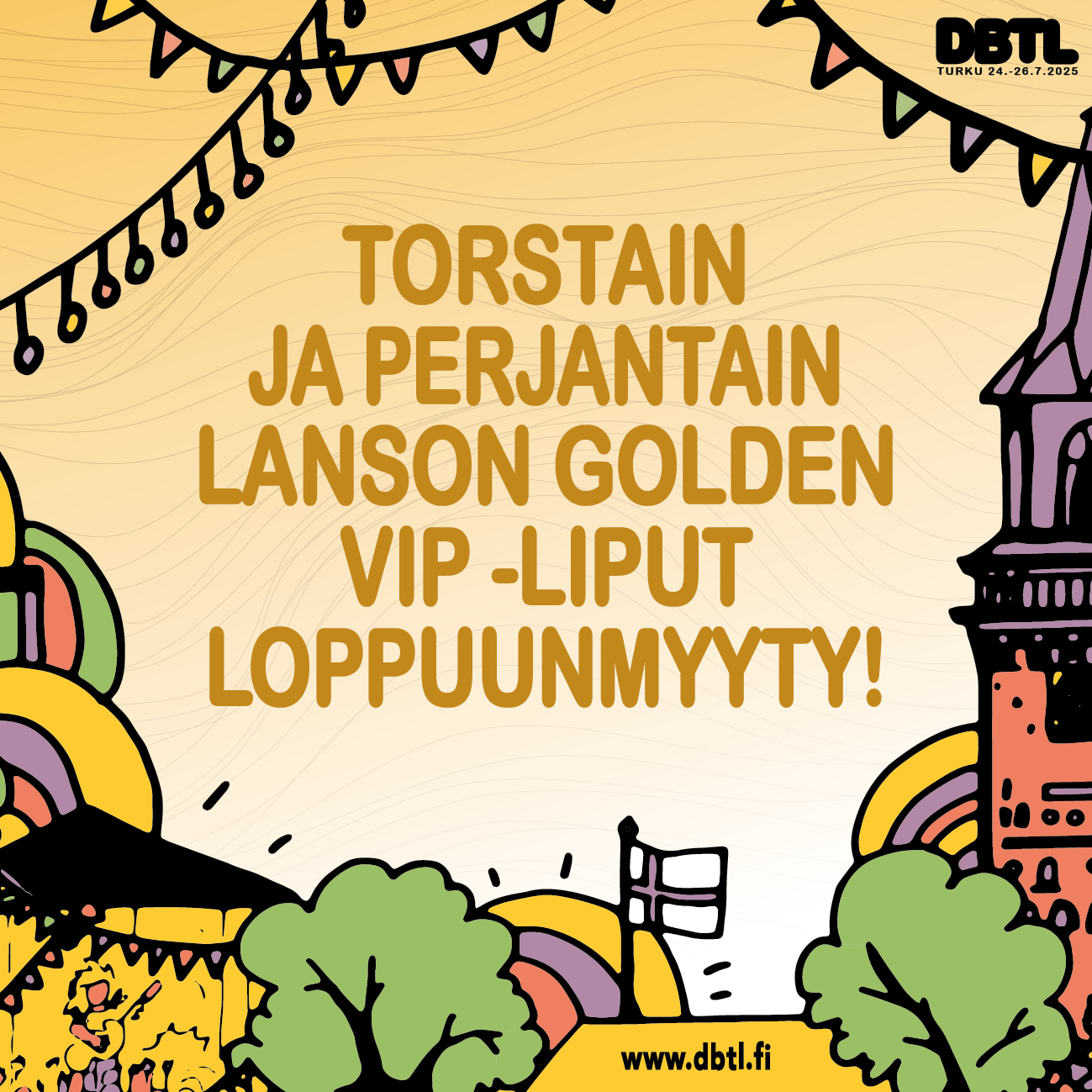Torstain ja perjantain Lanson Golden VIP -liput loppuunmyyty!