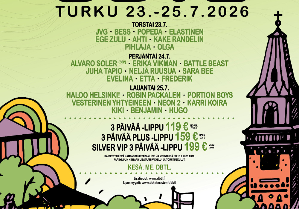 DBTL-kaupunkifestivaalit juhlitaan Turussa heinäkuussa - esiintymässä nähdään huippunimiä!